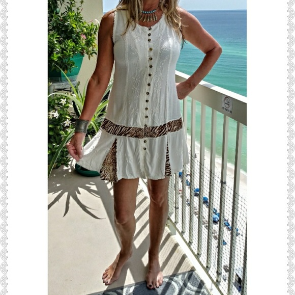 raya sun Dresses & Skirts - RAYA SUN |  Sleeveless Bohemian dress | M